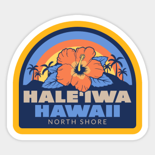 HALEIWA HAWAII NORTH SHORE T-SHIRT Sticker